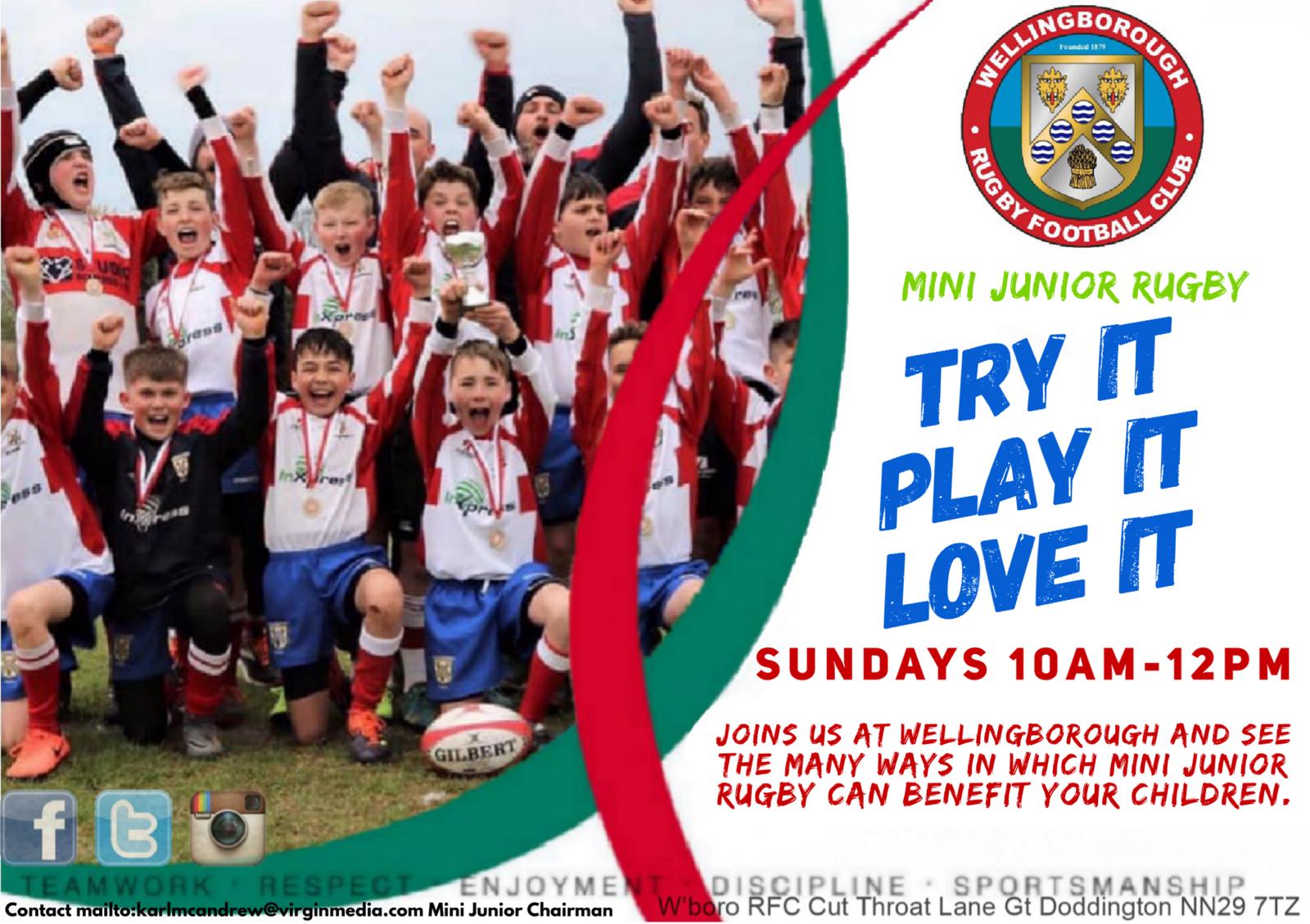 Wellingborough RFC Mini and Junior Rugby Recruitment